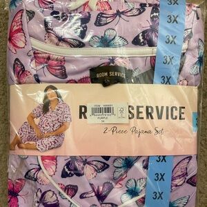 Brand  New Room Service Plus Size  Womens PJ set 3X